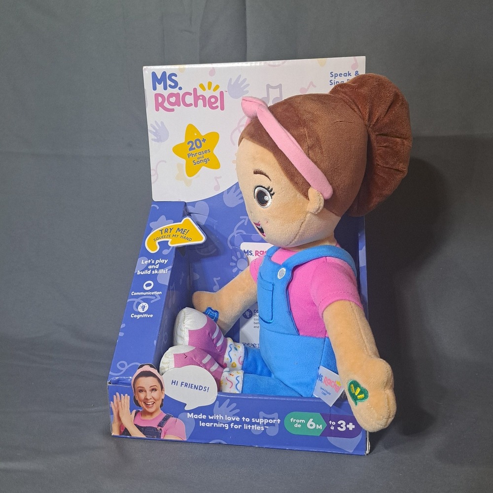 Ms. Rachel Speak & Sing Doll Plush Learning Toy Gund Baby R41126B WS Educational